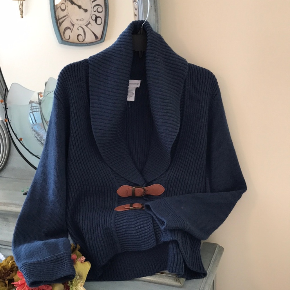 Soft Surroundings ladies buckle waist sweater